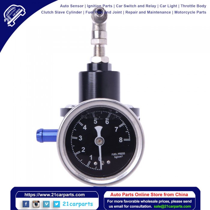 Universal Adjustable Auto Car Fuel Pressure Regulator with kPa Oil Gauge  Kit 